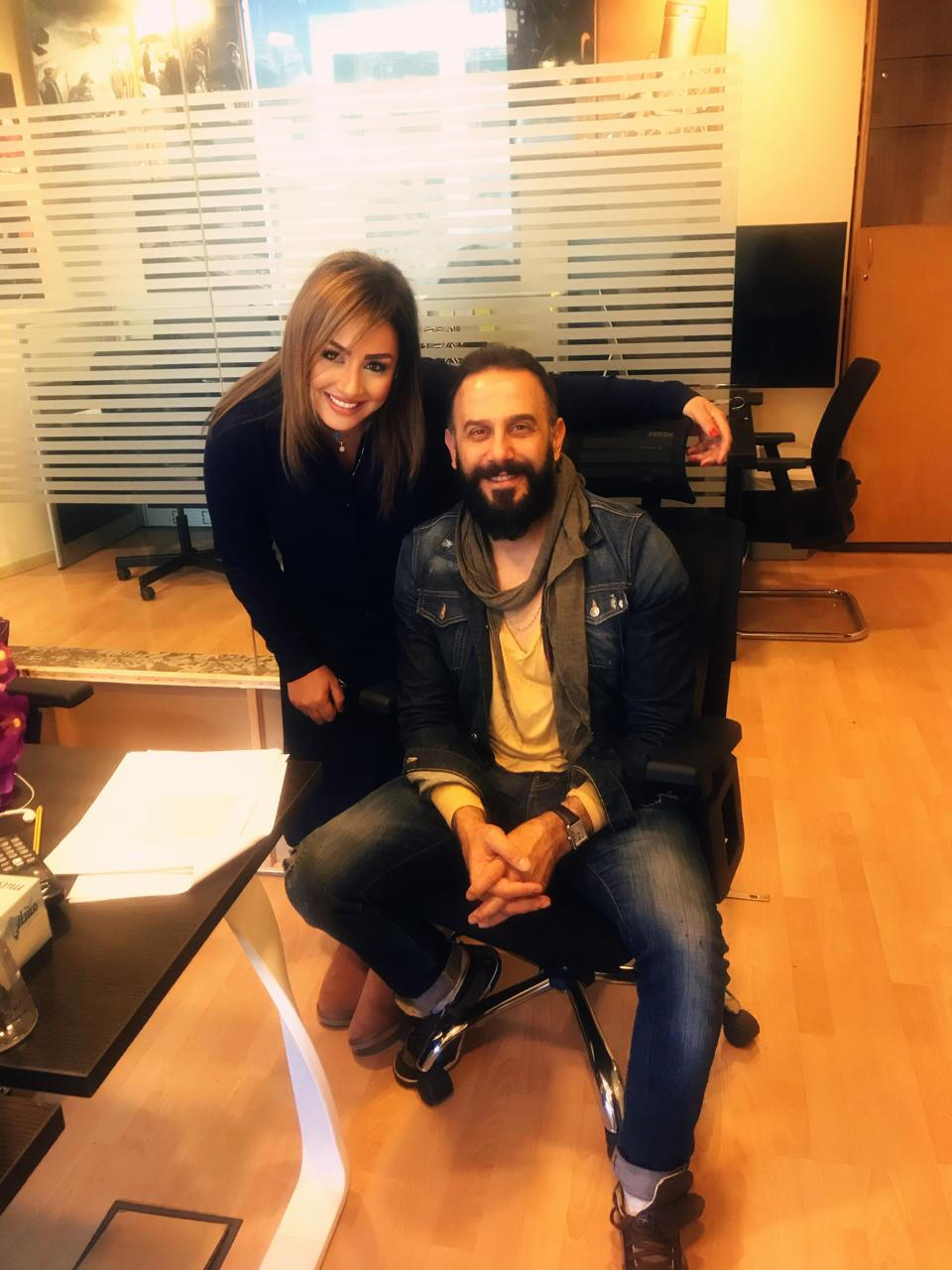 Sara Zantout interviewing Kosai Khouli in Dubai